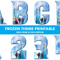 Free Printable Frozen Letters A-Z and Numbers 0-9