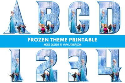 Frozen Theme Printable Letters and Numbers Thumbnail