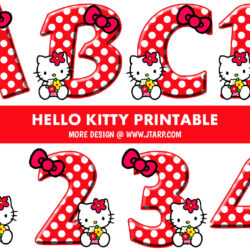 Hello Kitty Printable Letters A-Z and 0-9