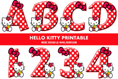 Hello Kitty Theme Printable Letters and Numbers Thumbnail
