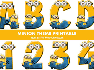 Minion Theme Printable Letters and Numbers Thumbnail