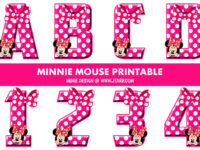 Minnie Mouse Theme Printable Letters and Numbers Thumbnail