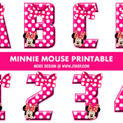 Minnie Mouse Printable Alphabet Letters and Numbers FREE Download