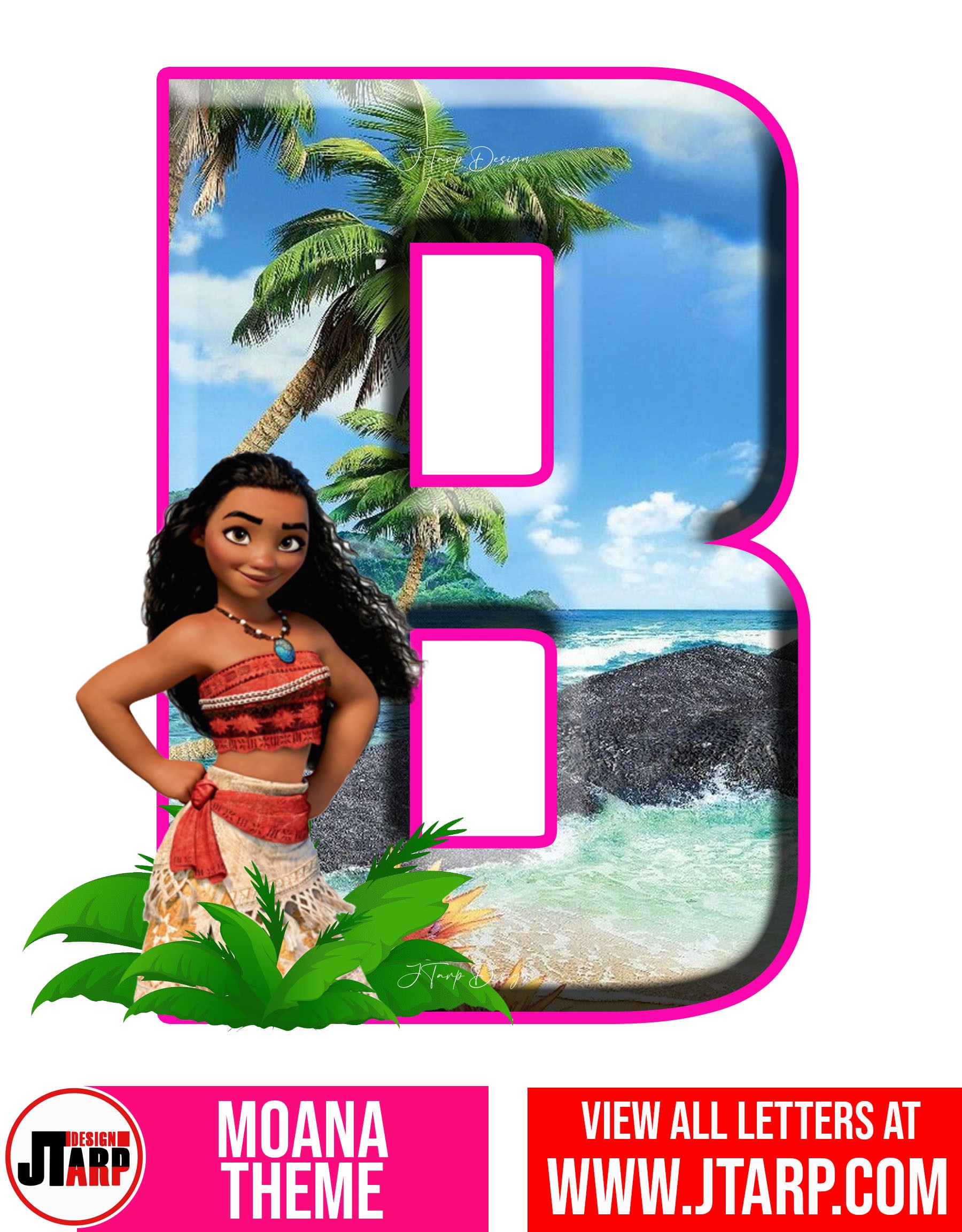 Moana Free Printable Letter B