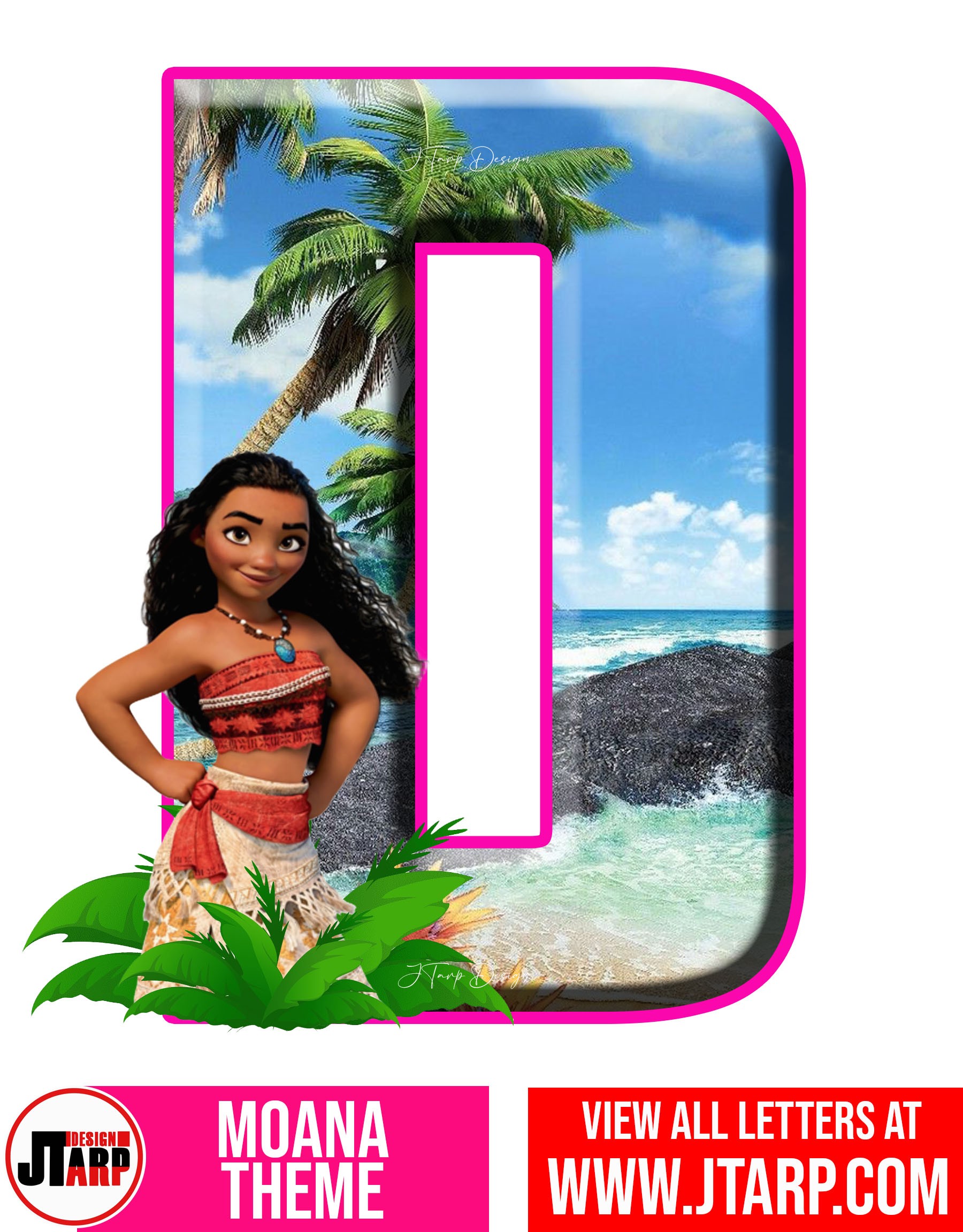 Moana Free Printable Letter D