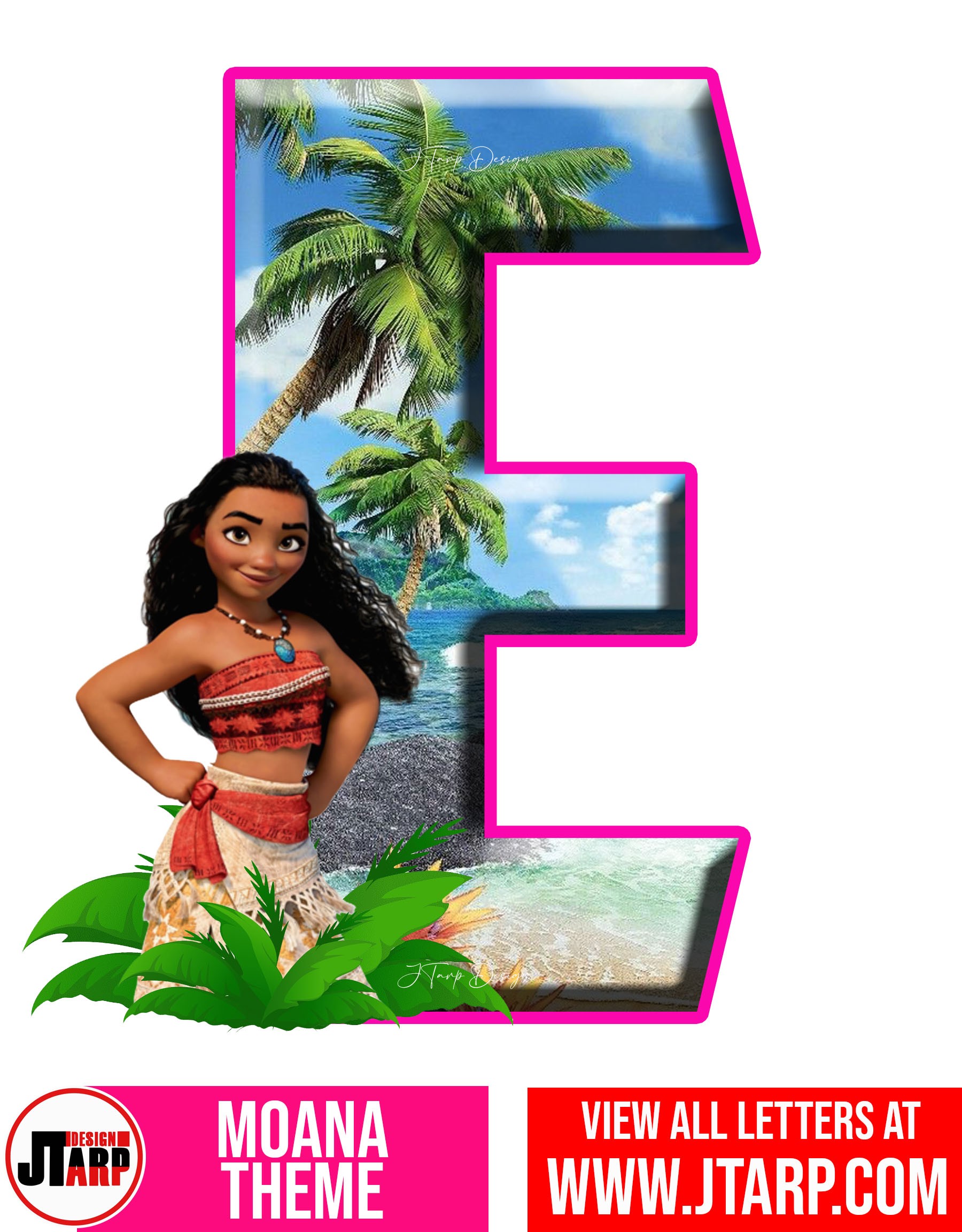 Moana Free Printable Letter E