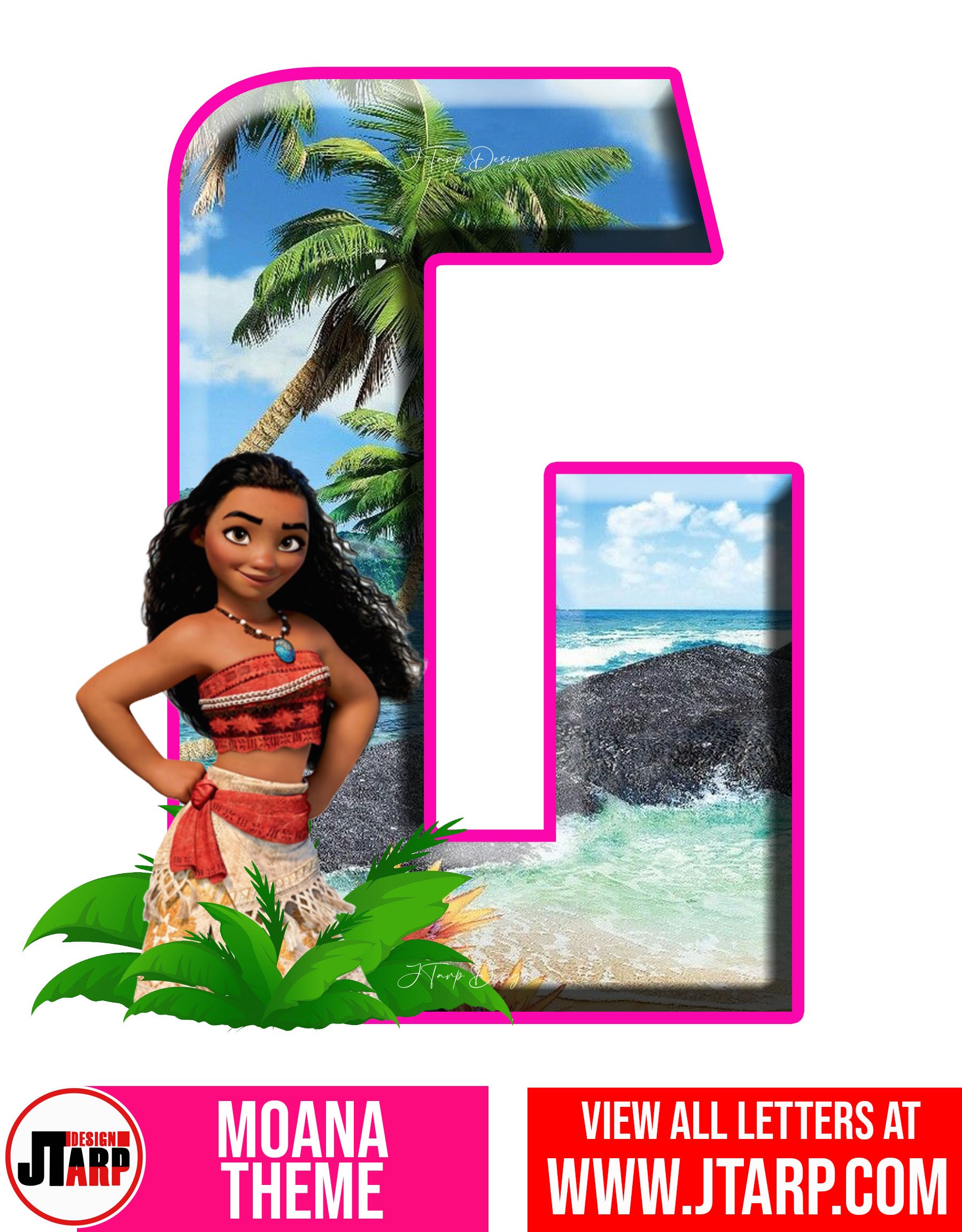 Moana Free Printable Letter G