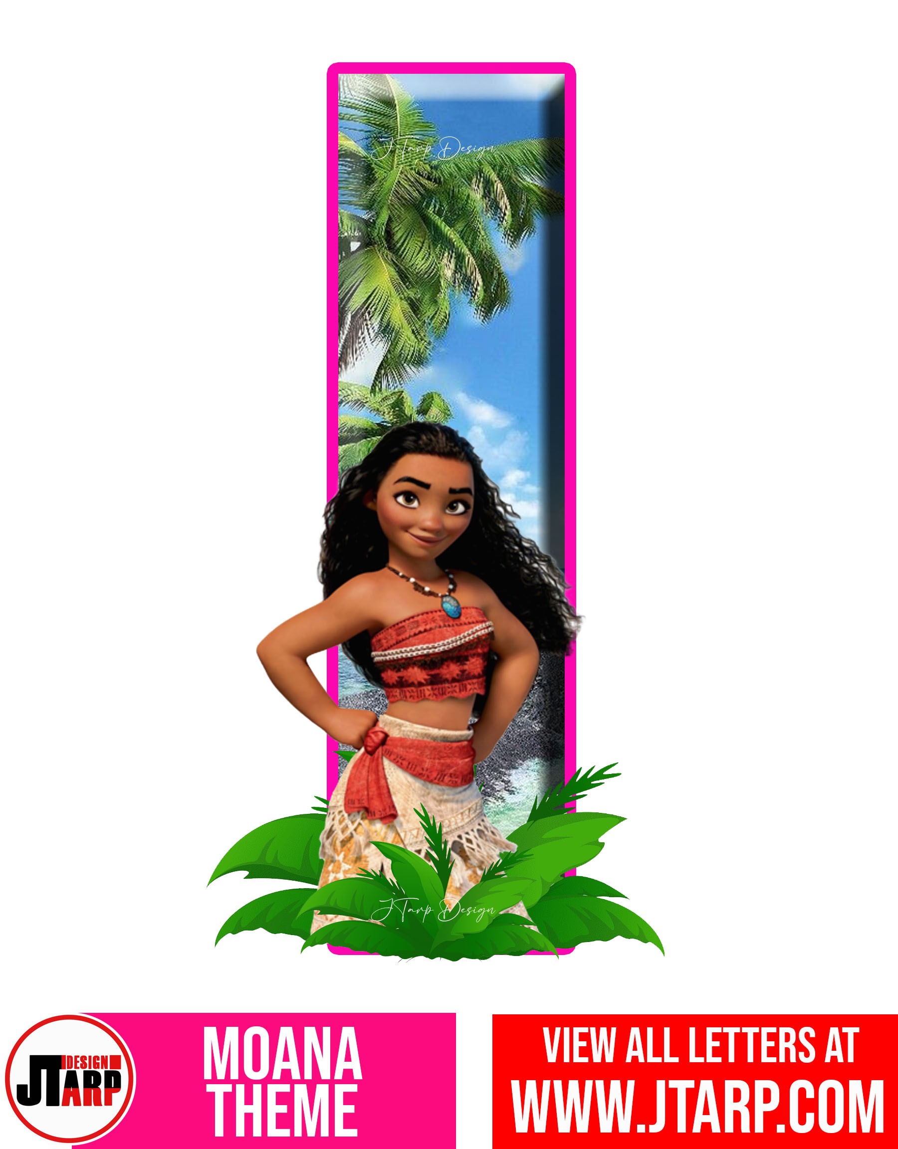 Moana Free Printable Letter I