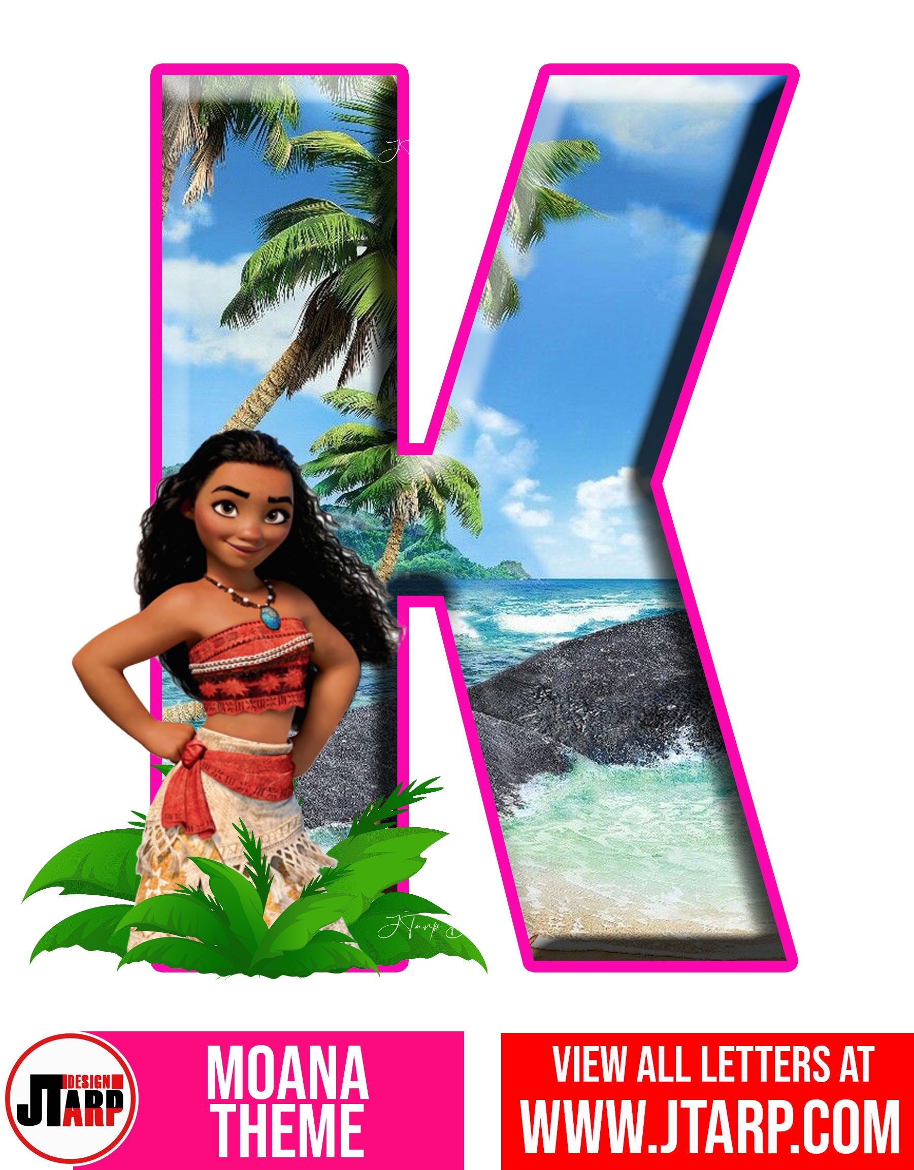 Moana Free Printable Letter K