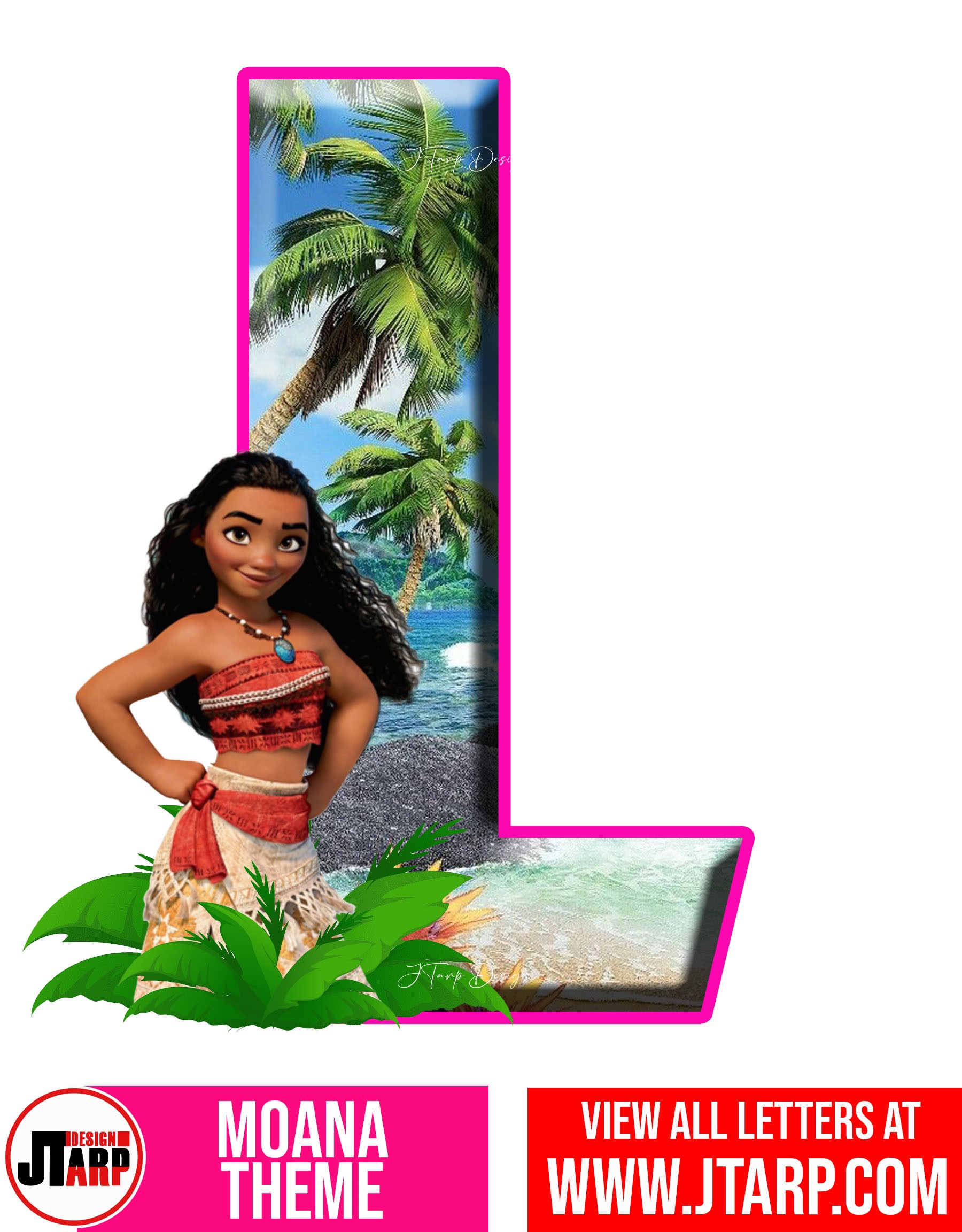 Moana Free Printable Letter L