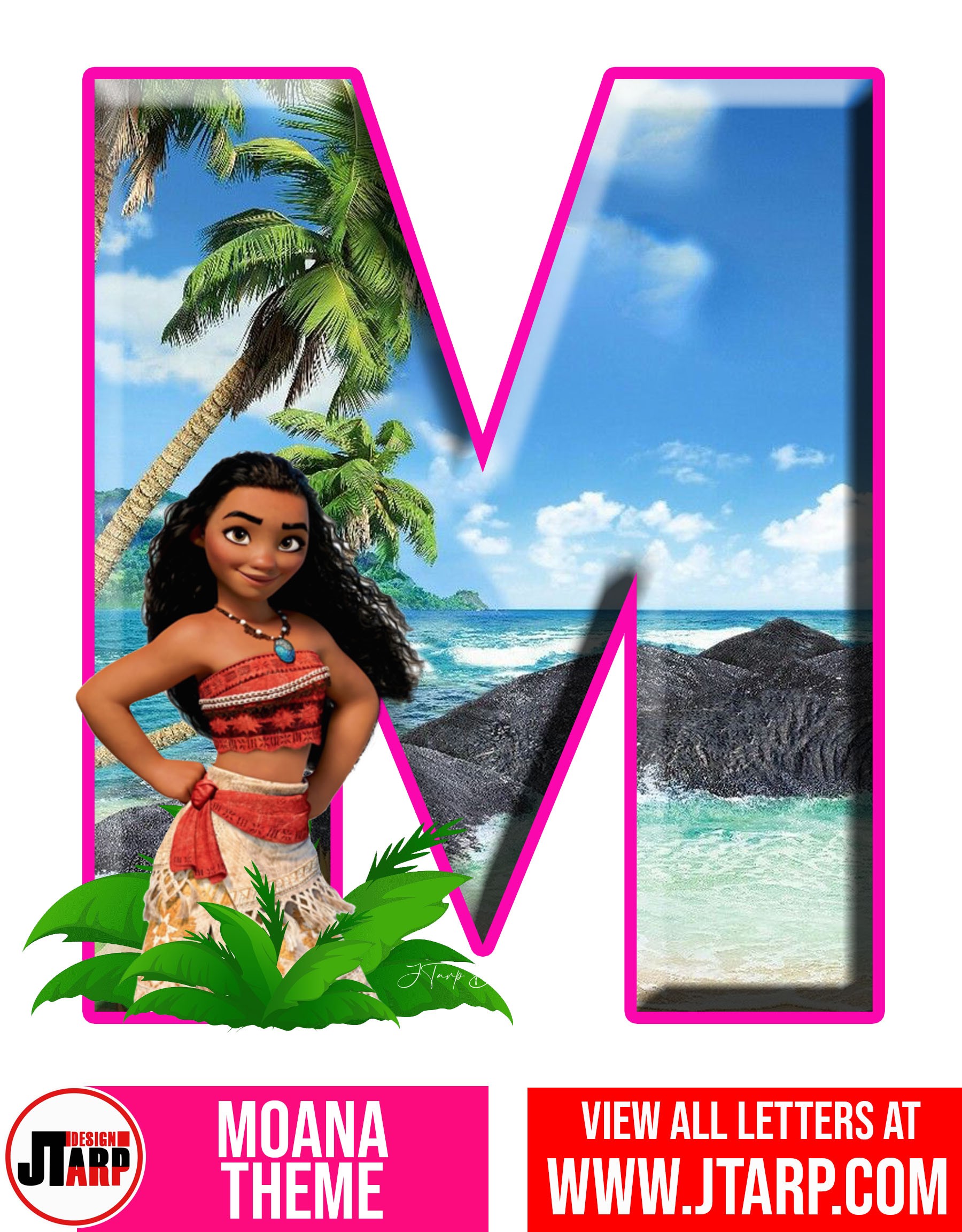 Moana Free Printable Letter M