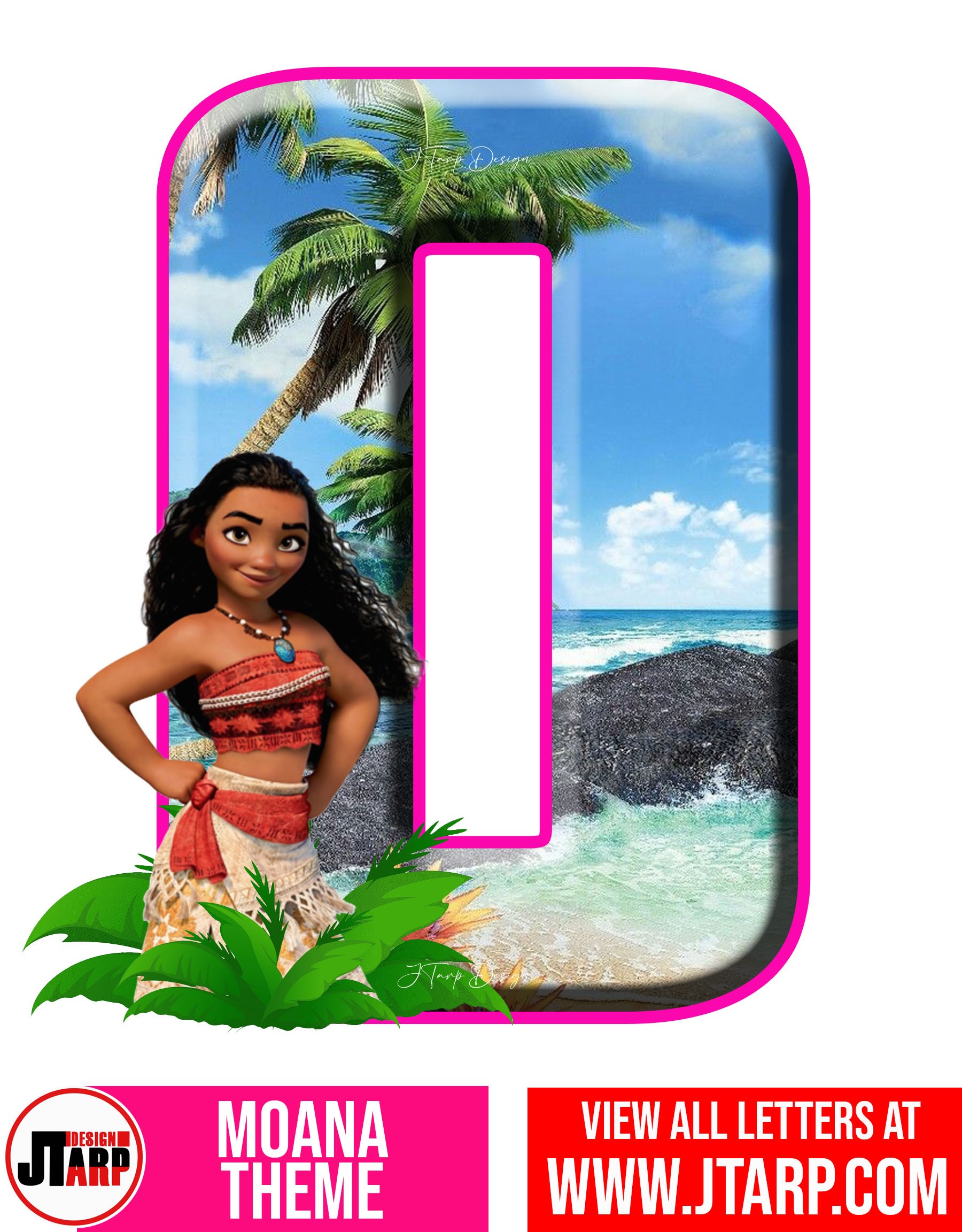 Moana Free Printable Letter O