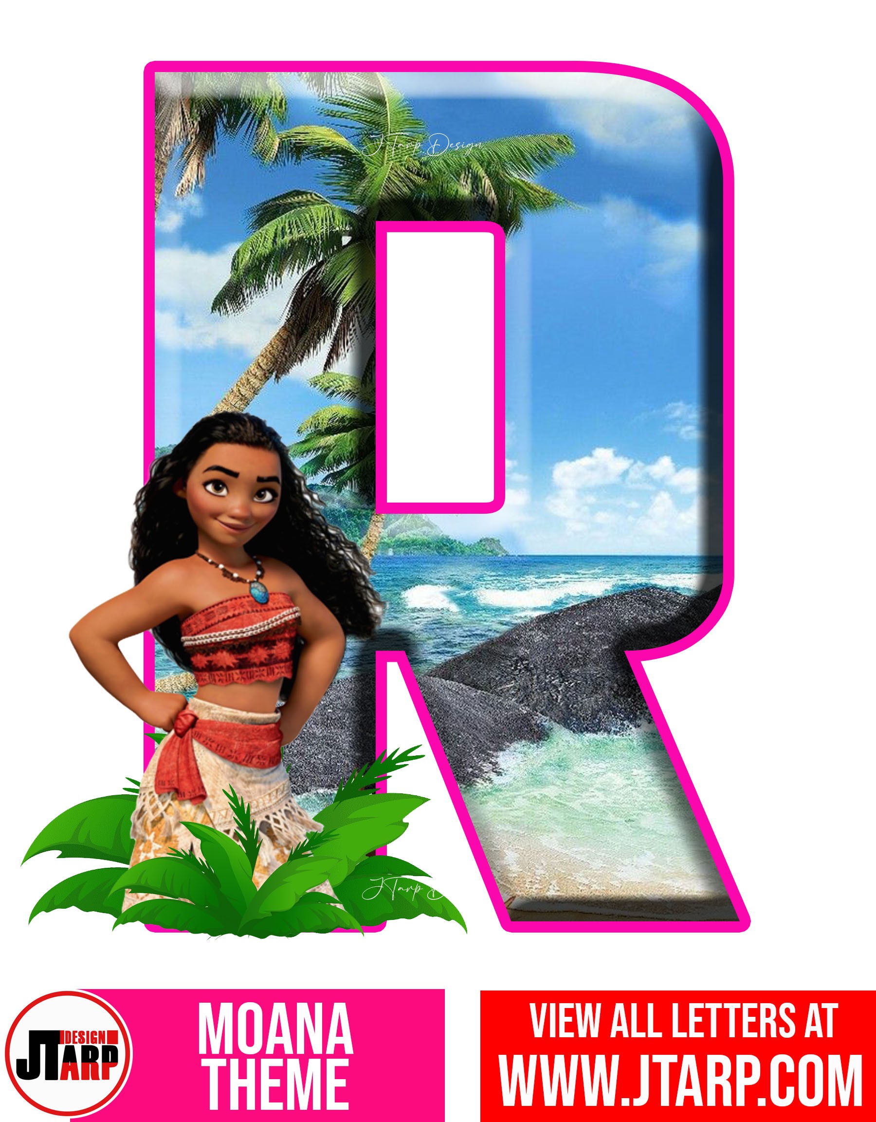 Moana Free Printable Letter R