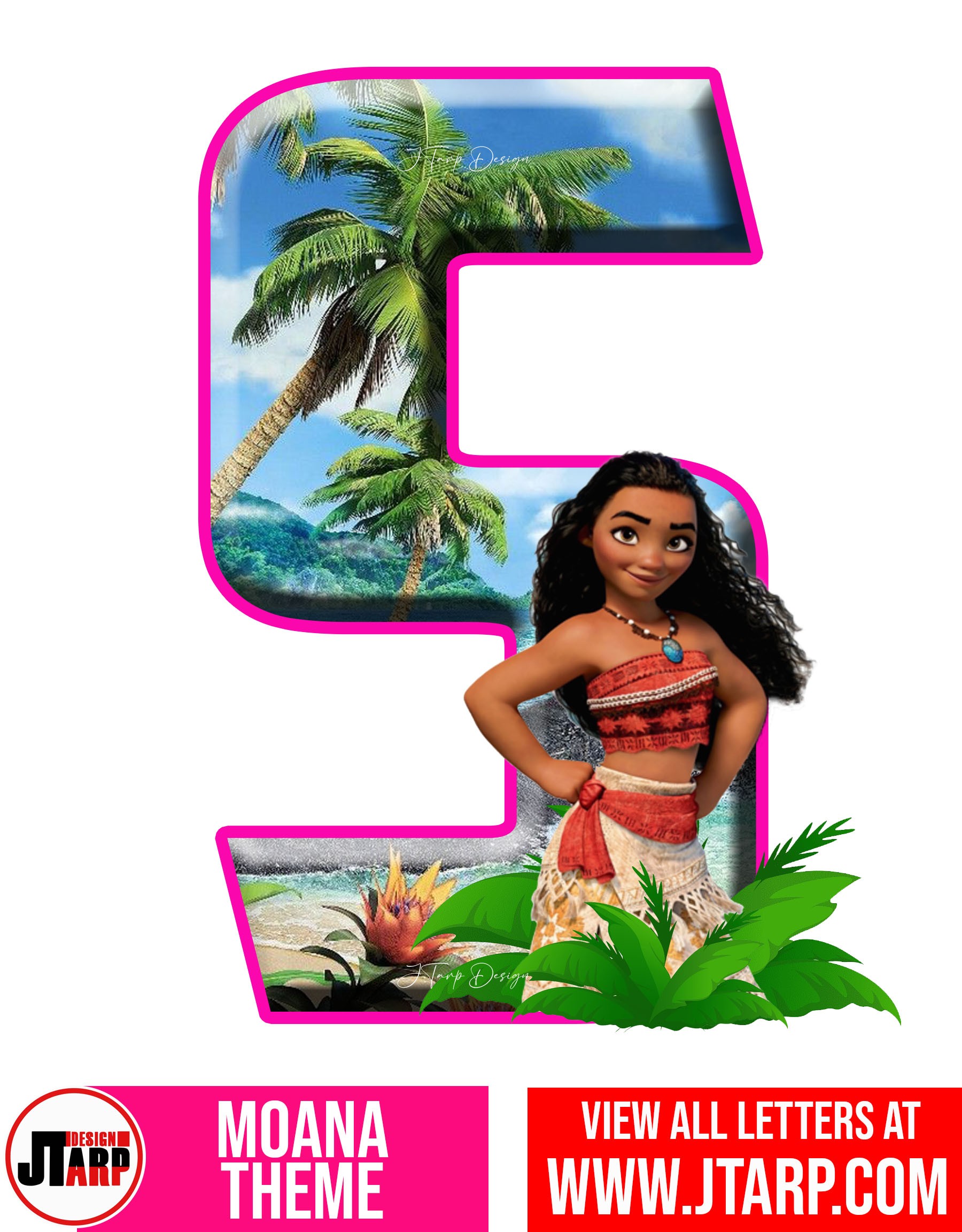 Moana Free Printable Letter S