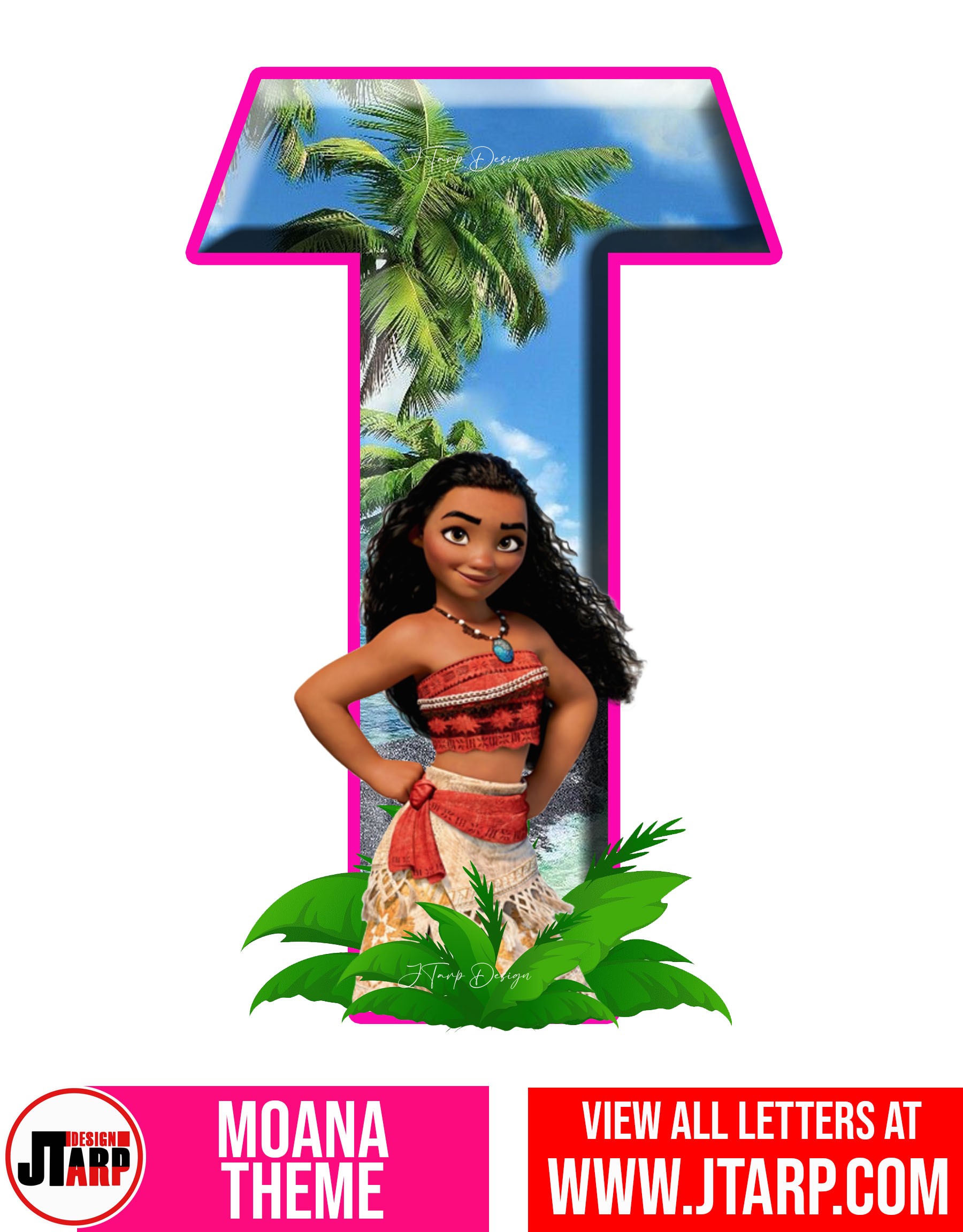Moana Free Printable Letter T
