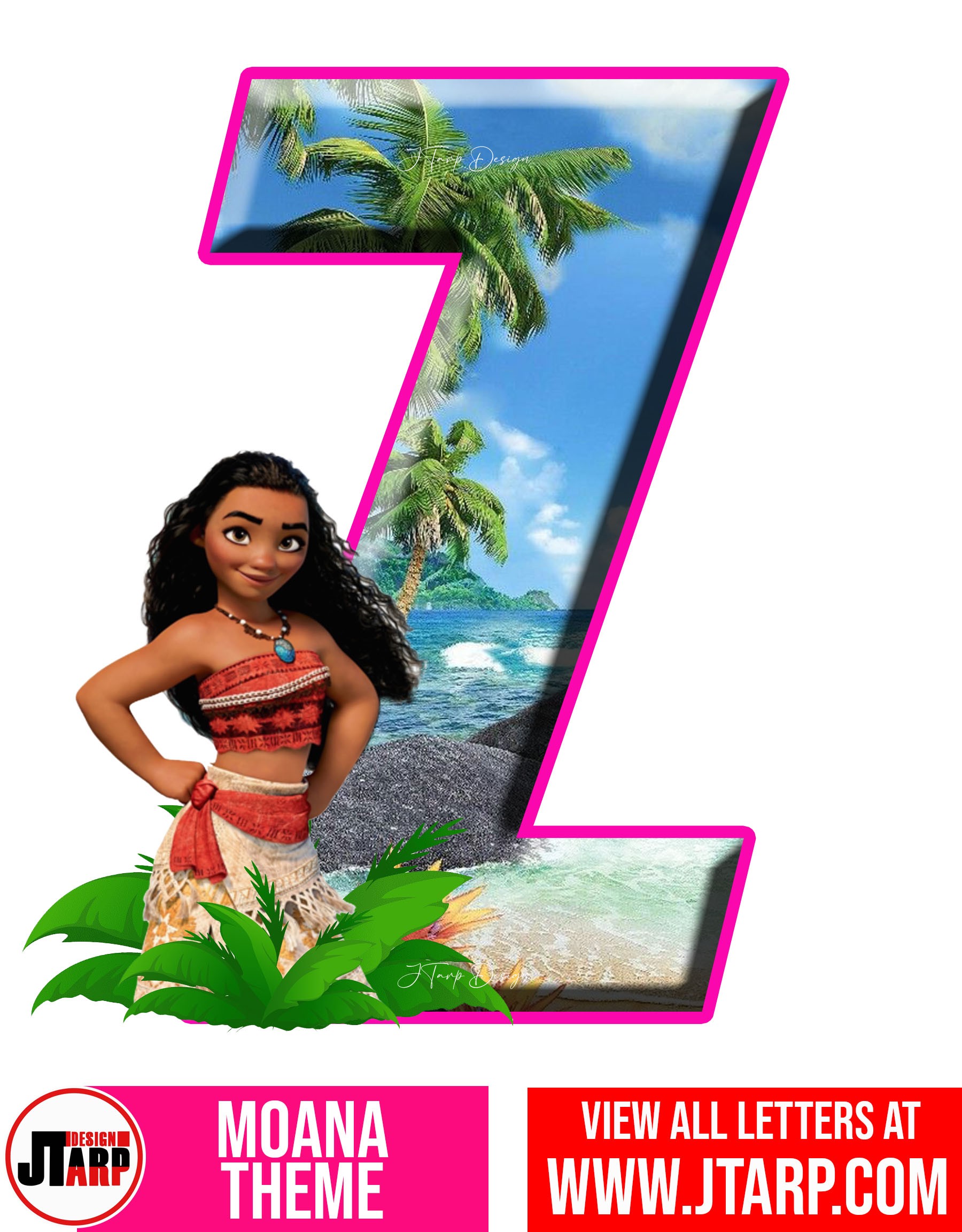 Moana Free Printable Letter Z