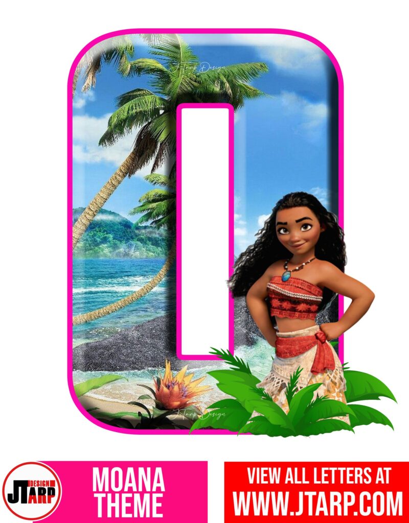 Moana Free Printable Number 0