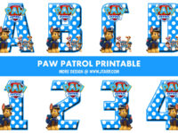 Paw Patrol Theme Printable Letters and Numbers Thumbnail