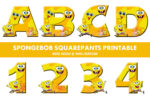 SpongeBob SquarePants Theme Printable Letters and Numbers Thumbnail