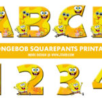 SpongeBob SquarePants Theme Printable Letters and Numbers Thumbnail