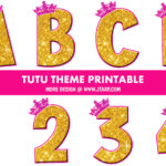 Tutu Theme Printable Letters and Numbers Thumbnail