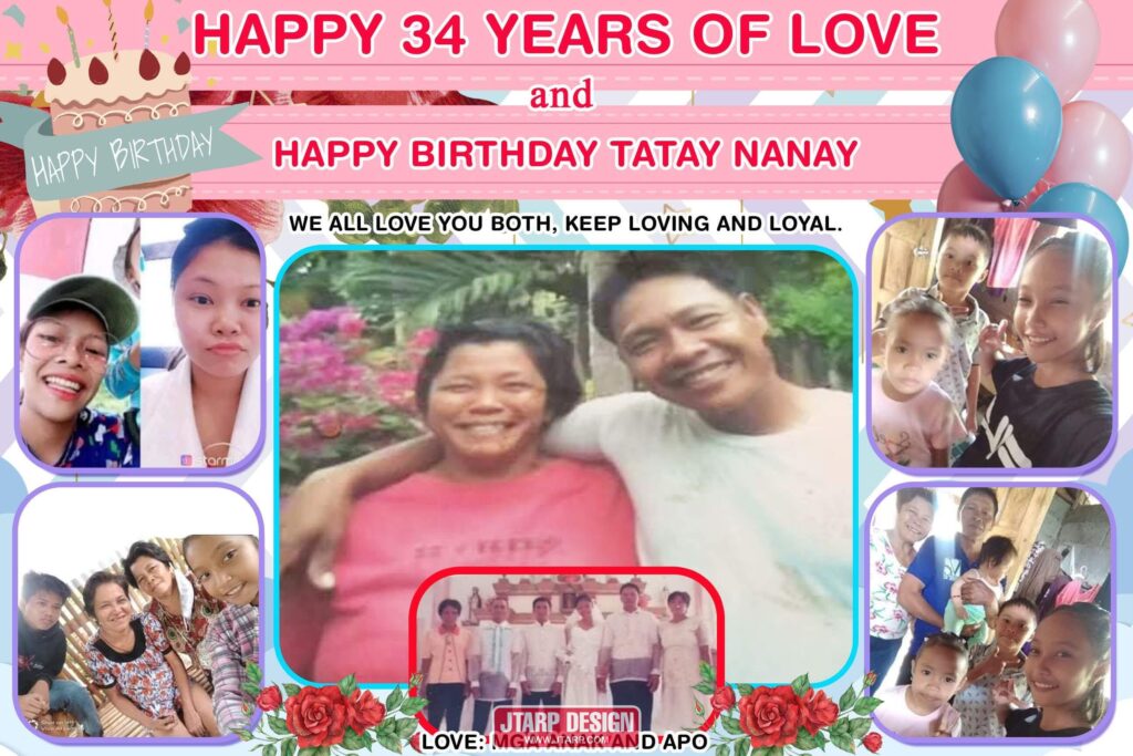 2x3 Happy 34 years of love and happy birthday Tatay Nanay