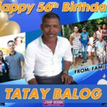 2x3 Happy 56th Birthday Blue Theme Tarpaulin Design