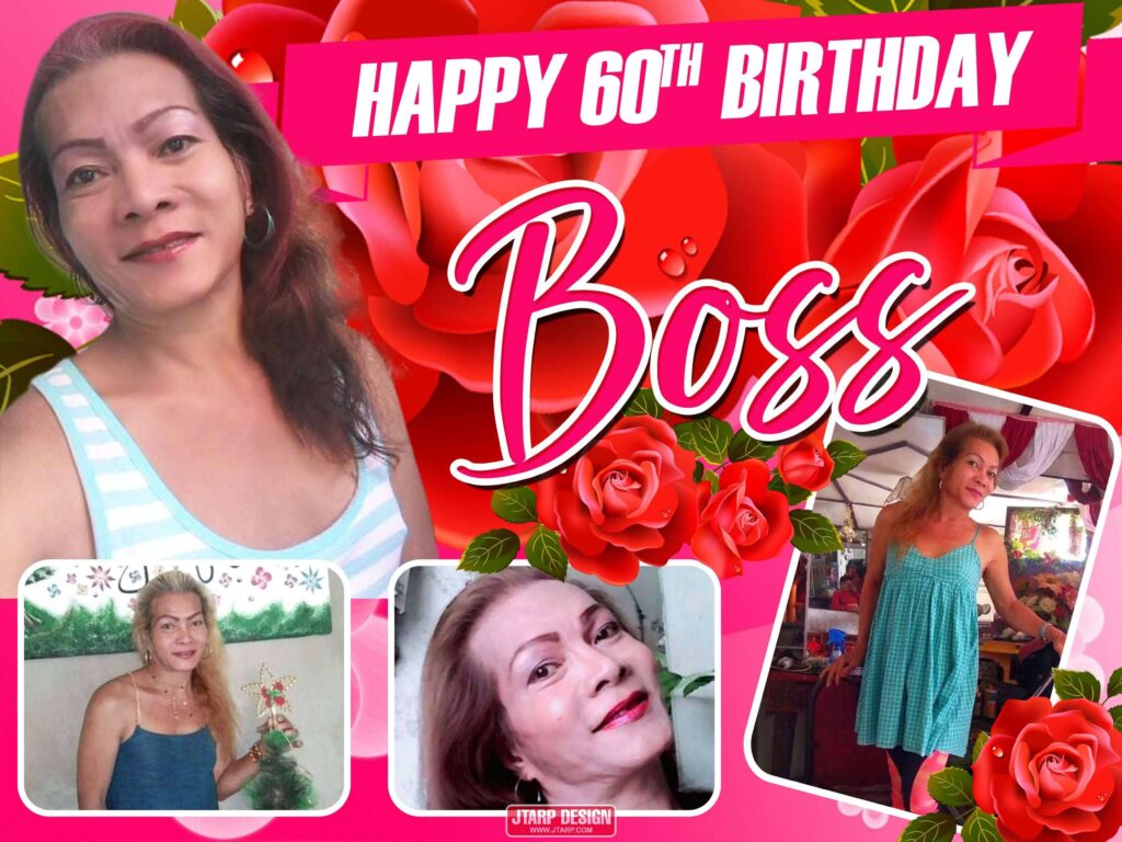2x3 Happy 60th Birthday Boss