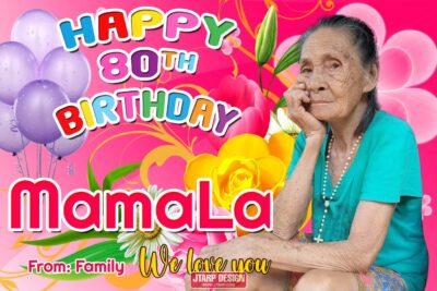 2x3 Happy 80th birthday MamaLa