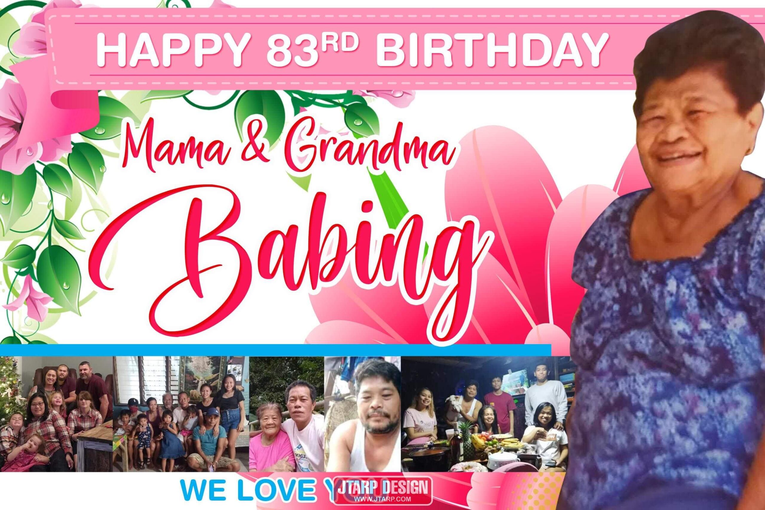 2x3 Happy 83rd Birthday Mama Grandma Babing