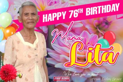 3x2 Happy 76th Birthday Mama Lita