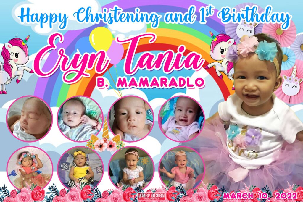 3x2 Happy Christening and 1st Birthday Eryn Tania