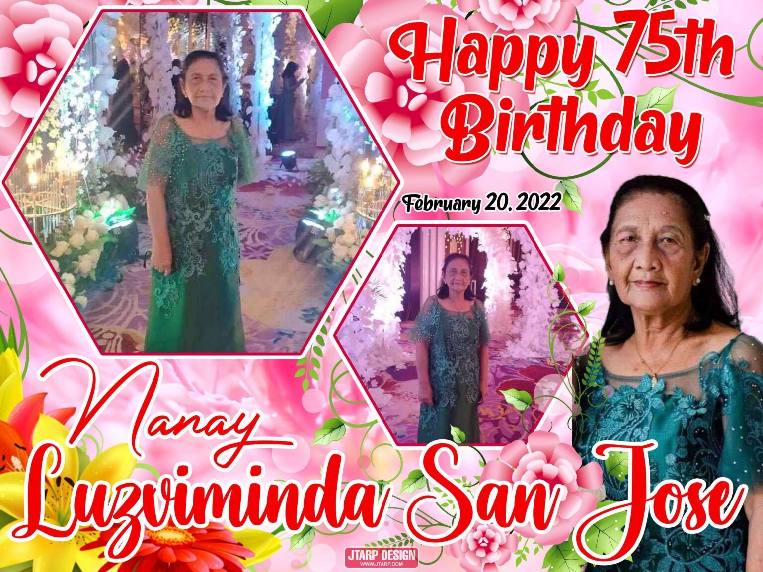 3x4 Happy 75 birthday Nanay Luzviminda San Jose