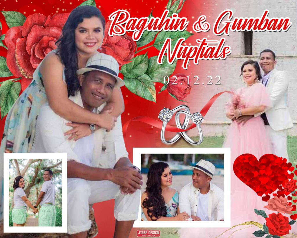 4x5 Baguhin and Gumban Nuptials Wedding Tarpaulin Design