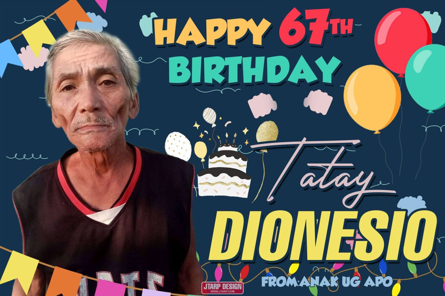 3x2 Happy 67th Birthday Tatay Dionesio