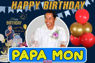 3x2 Happy Birthday Papa Mon