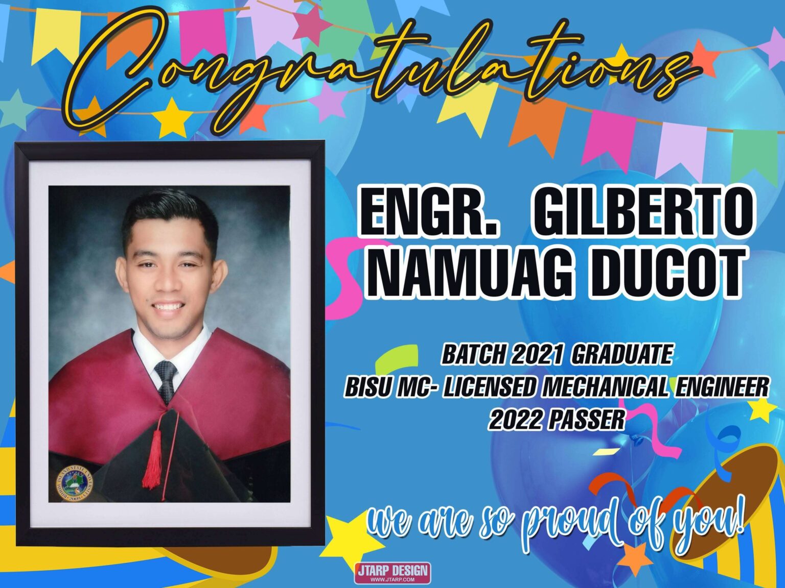 3x4 CONGRATULATIONS ENGR