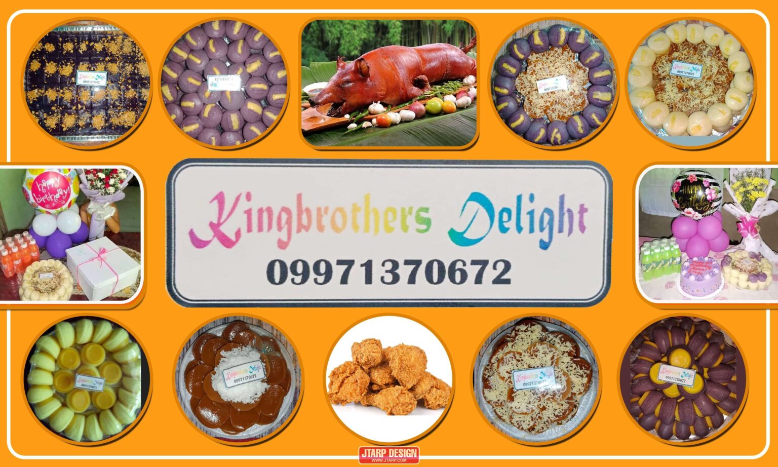 3x4 Kings Brother Food Business Tarpaulin Design V2