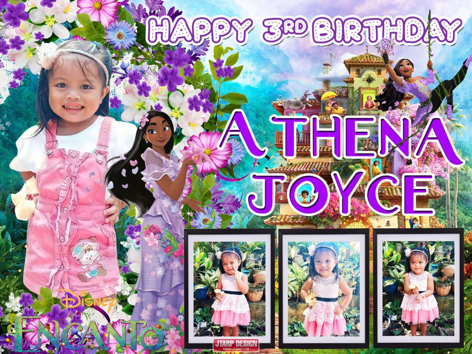 4x3 Happy 3rd Birthday Athena Joyce