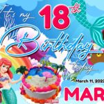 4x3 Mermaid Theme 18th Birthda V2