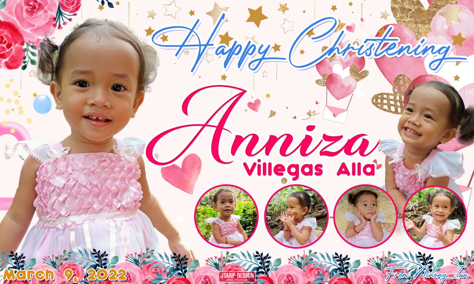 5x3 Anniza Christening Tarpaulin Design