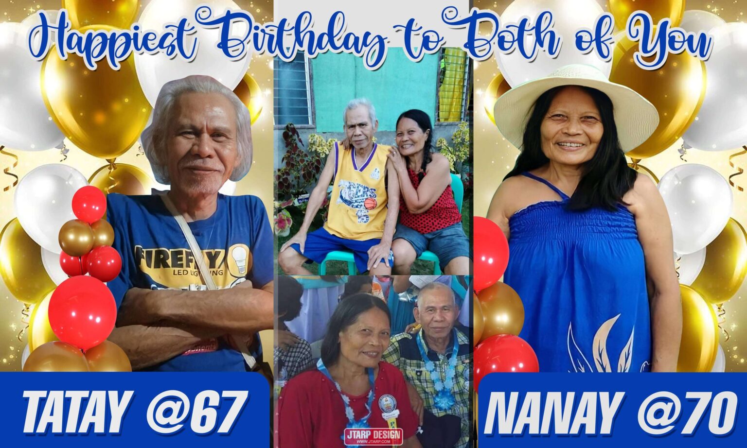 5x3 HAPPIEST BIRTHDAY TO BOTH OF YOU Nanay and Tatay