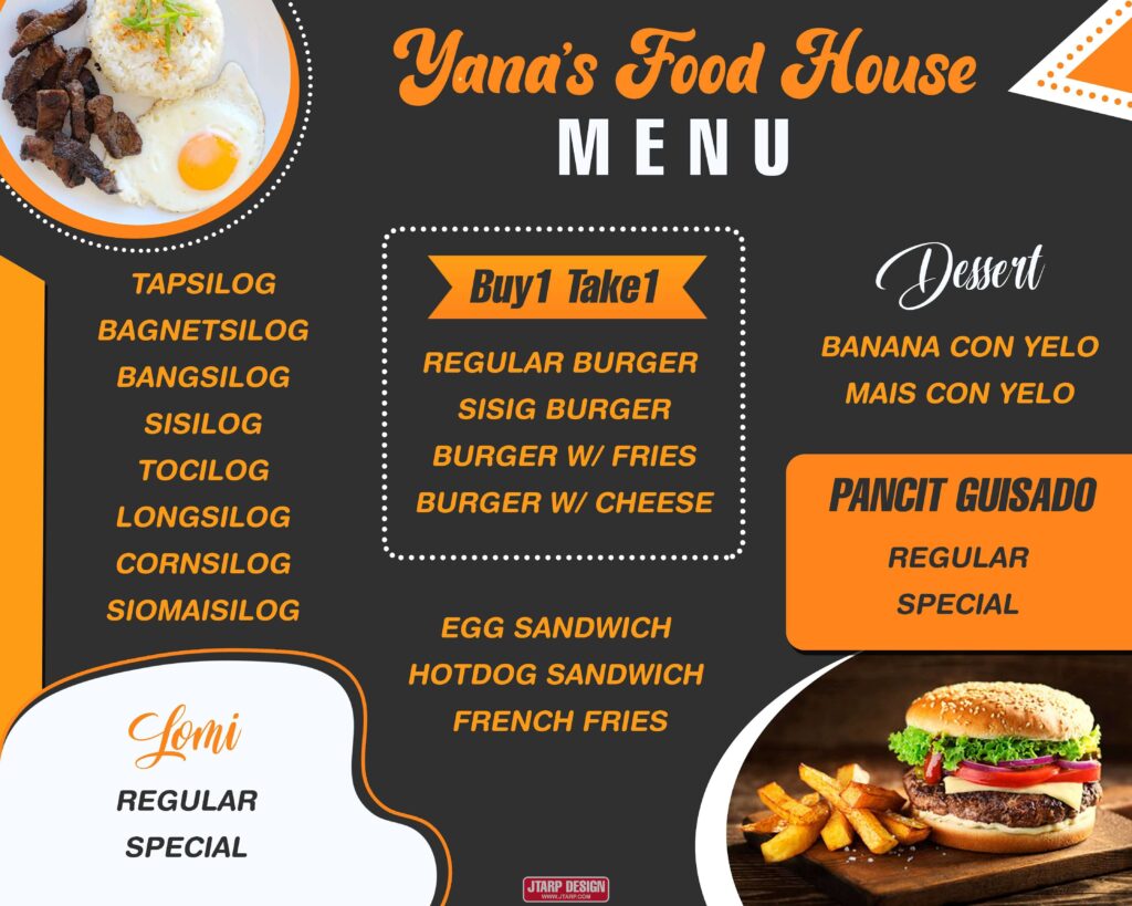 5x4 YANAS FOOD HOUSE Business Tarpaulin Design