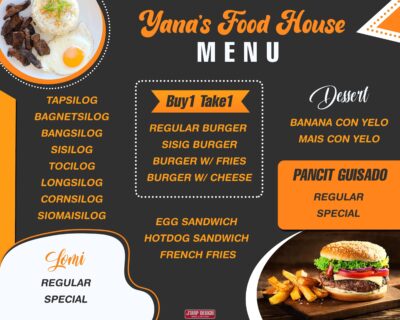 5x4 YANAS FOOD HOUSE Business Tarpaulin Design