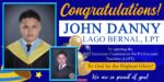 8x4 Congratulations JOHN DANNY for passing the 2022 Licensure Examination 2