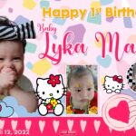 3x2 Happy 1st Birthday Baby Lyka Maine Hello Kitty Tarpaulin Design