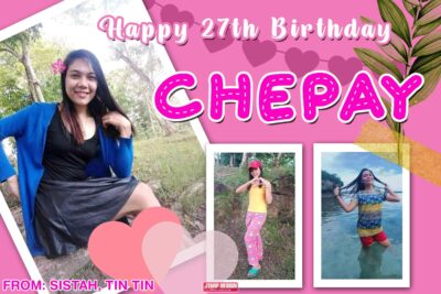 3x2 Happy 27th Birthday Chepay