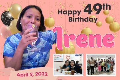 3x2 Happy 49th Birthday Irene
