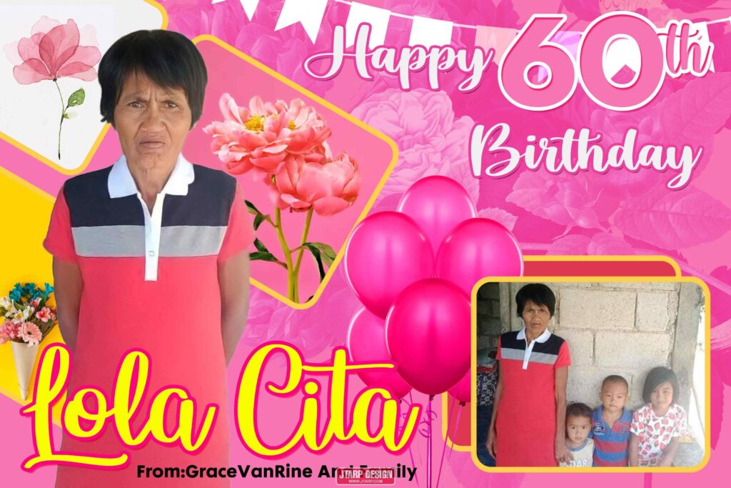 3x2 Happy 60th Birthday Lola Cita