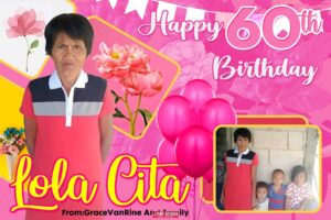 3x2 Happy 60th Birthday Lola Cita